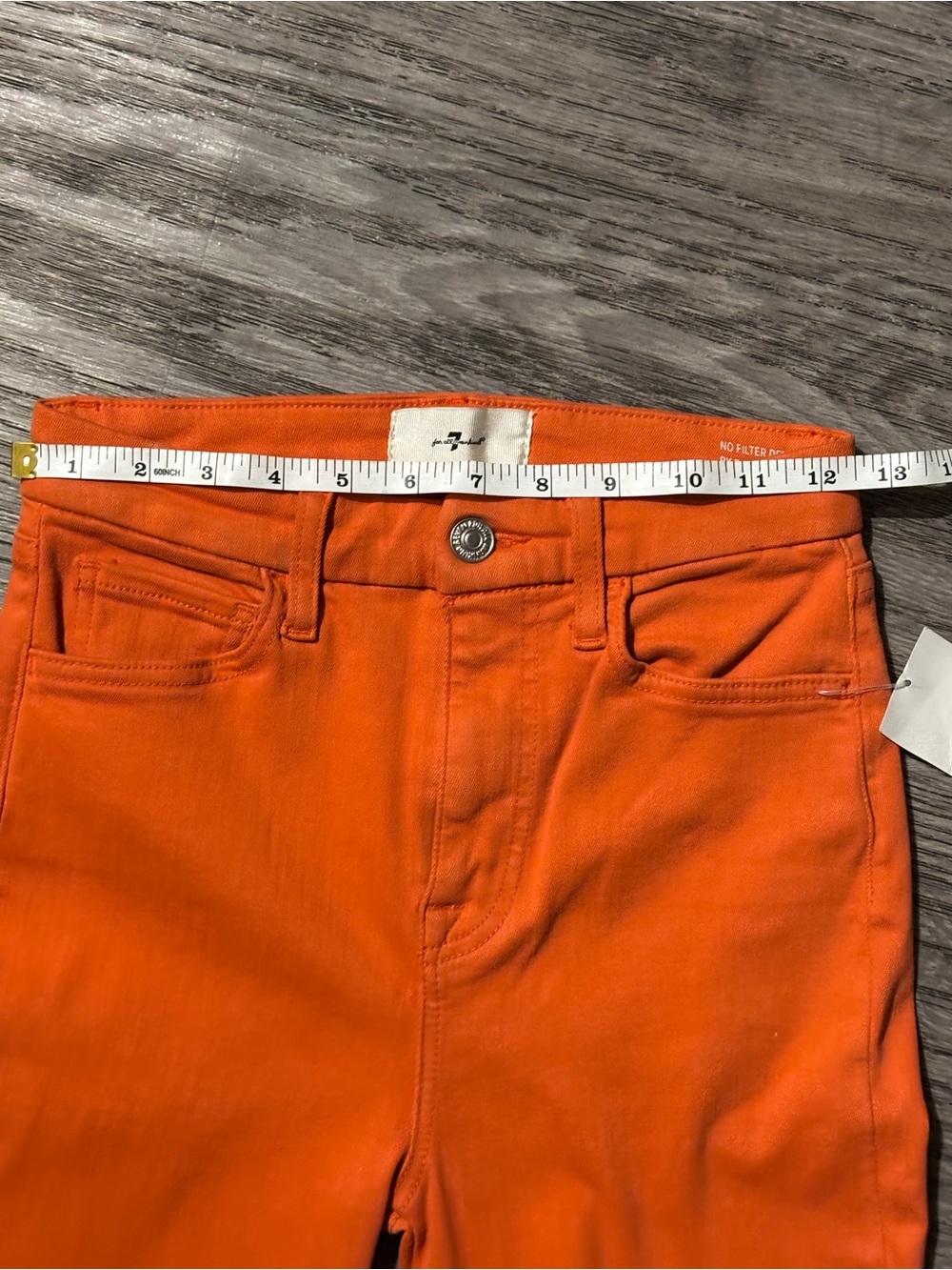 7 For All Mankind Orange Denim Jeans - Picture 11 of 11